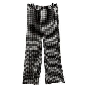 Cabi Women's Black and White Houndstooth Wide Leg Pants Size 4